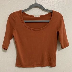 Cotton On Burnt Orange Short Sleeve Shirt